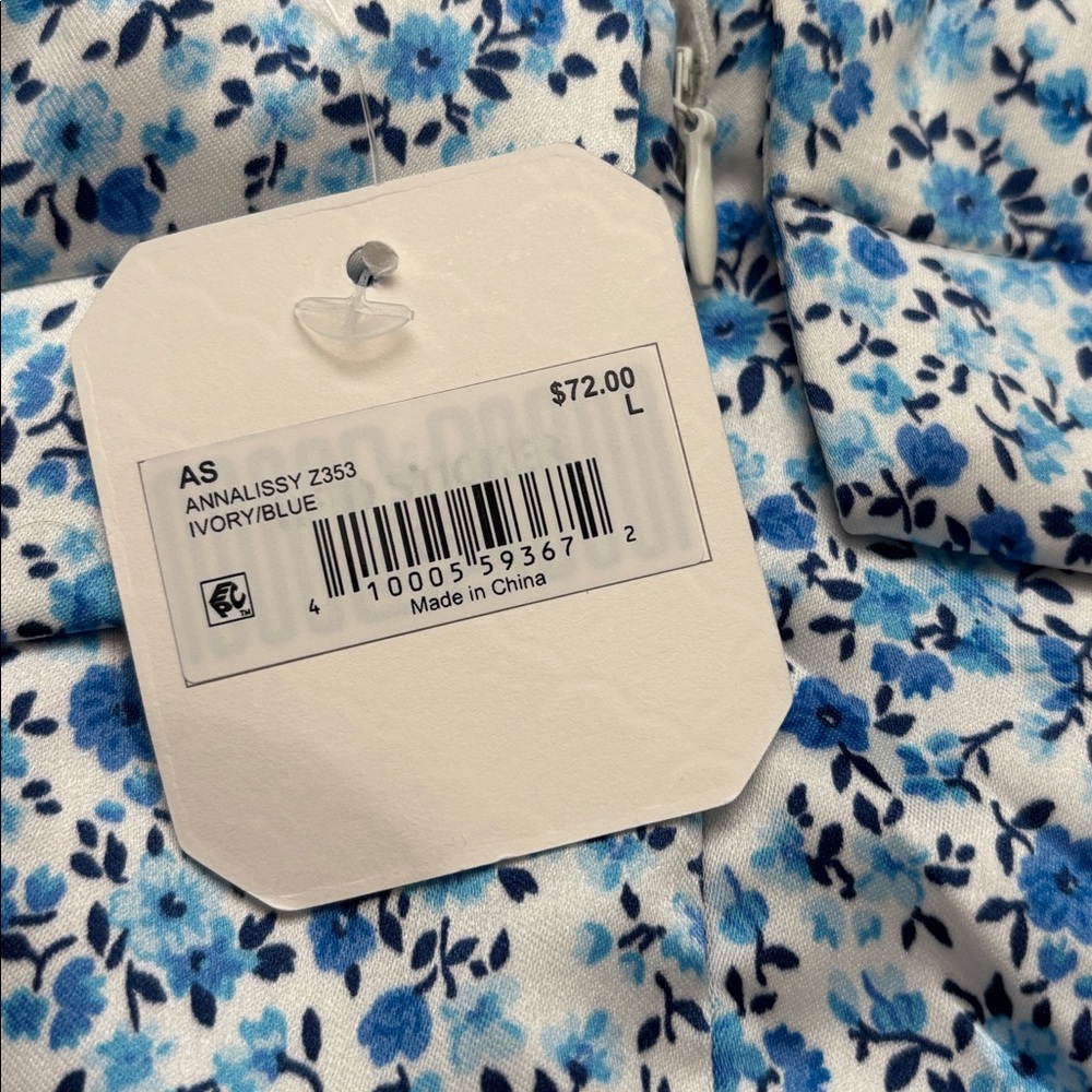 NWT Altar’d State Annalissy Floral Strapless Mini Dress Size Large - Picture 13 of 16